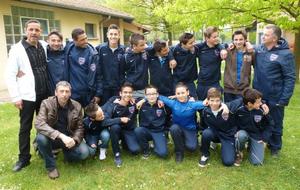 Les U15 équipe 2 sur le départ