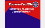 Couvre-feu 21h Nouveau planning 